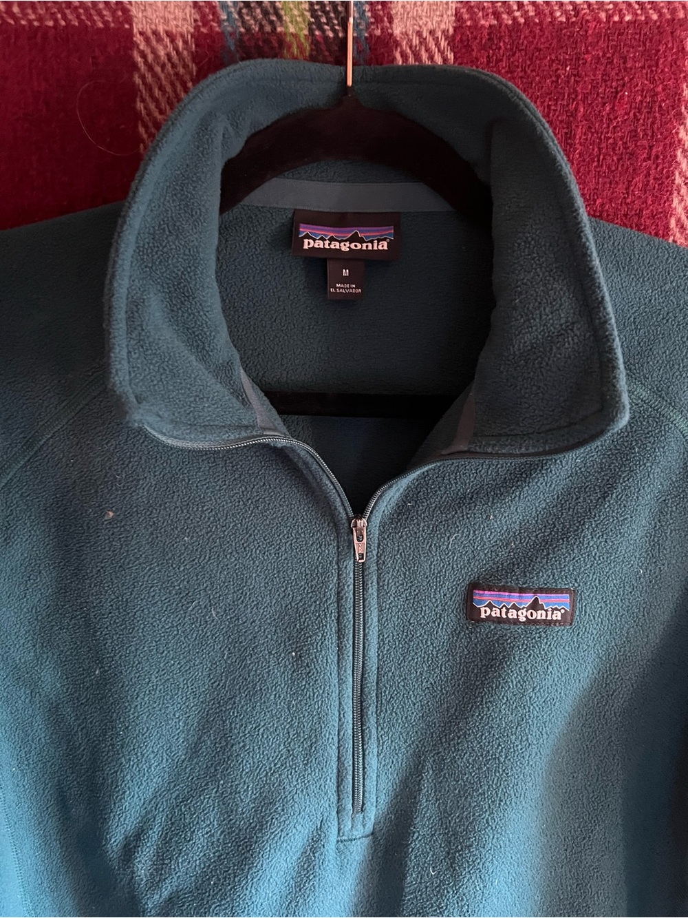 Patagonia Women’s  Teal lightweight Quarter-Zip Fleece Pullover M